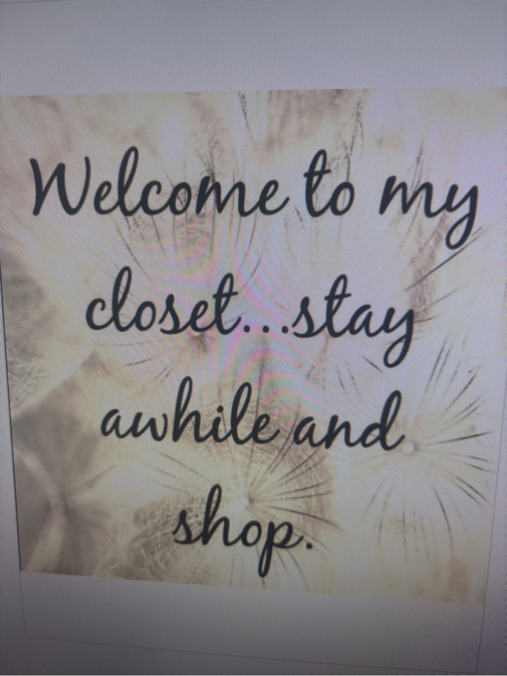 Welcome to My Closet Sign - Beige Script Wall Decor